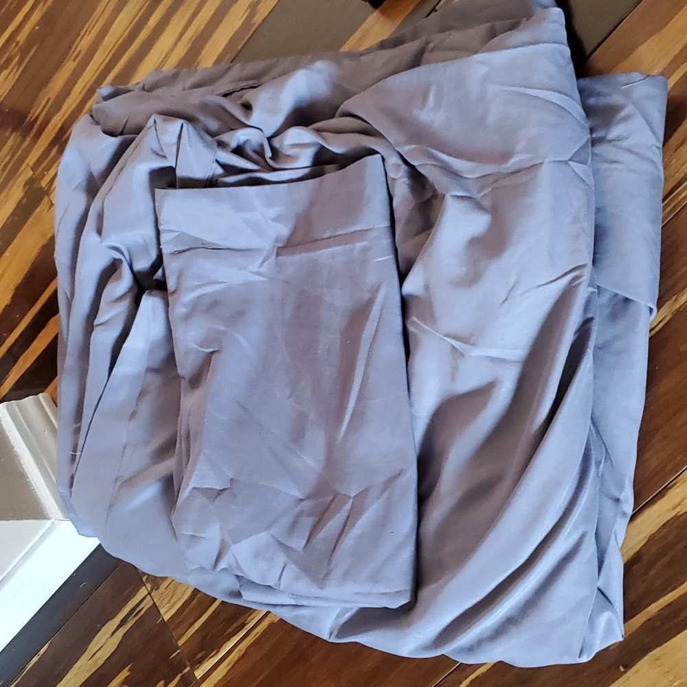 Gray duvet and sham